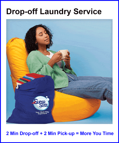 SuperSuds Drop-off laundry services.
